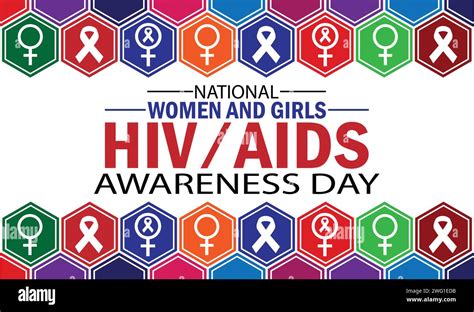 National Women And Girls Hiv Aids Awareness Day Vector Template Design