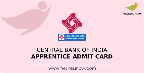 Central Bank Of India Apprentice Admit Card Exam Date