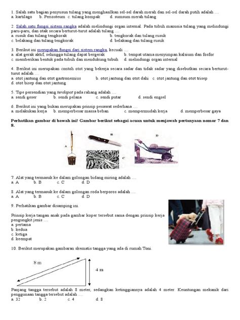 Contoh Soal Pesawat Sederhana Kelas 8 Homecare24