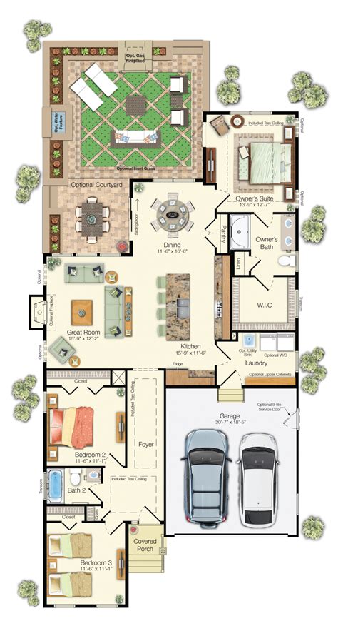 The Orchid 1st Floor Sloping Lot House Plan House Plans Luxury House Plans