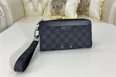 Louis Vuitton M69409 Lv Zippy Dragonne Wallet In Damier Graphite Canvas