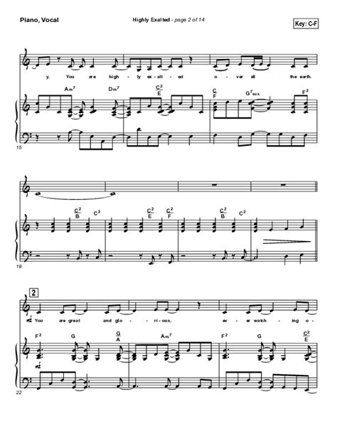 Highly Exalted Sheet Music PDF Lakewood Church PraiseCharts