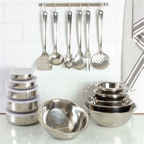 Conjunto De Tigelas Potes Utens Lios Inox Pe As La Cuisine No