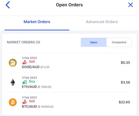 Coinspot Mobile App Manage Your Market Orders Coinspot