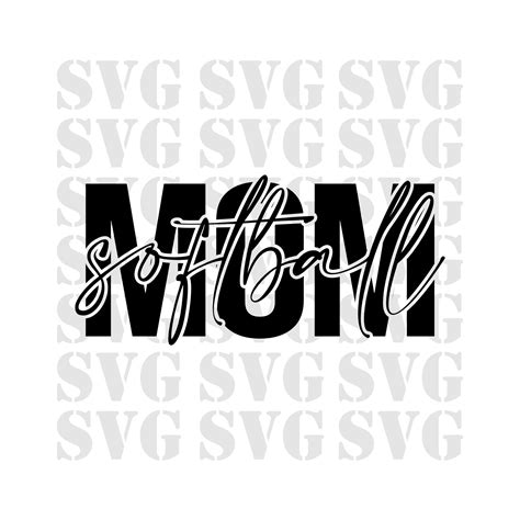 Softball Mom Svg Softball Svg Softball Png Digital Etsy