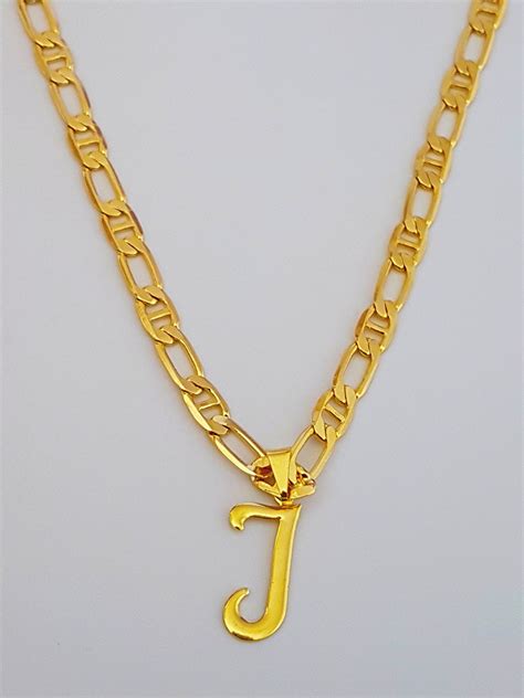 Colar Cordão Pingente Letra J 60 cm Banhado Ouro 18k C15j1