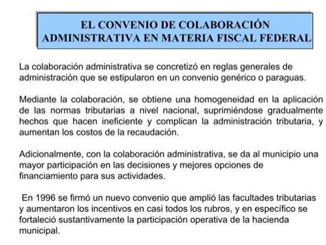 El Convenio De Colaboraci