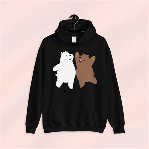 Two Bears Hoodie Znf08 Print Clothes Bear Hoodie Hoodies