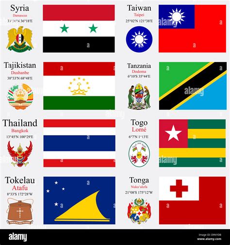 world flags set 24 Stock Photo - Alamy