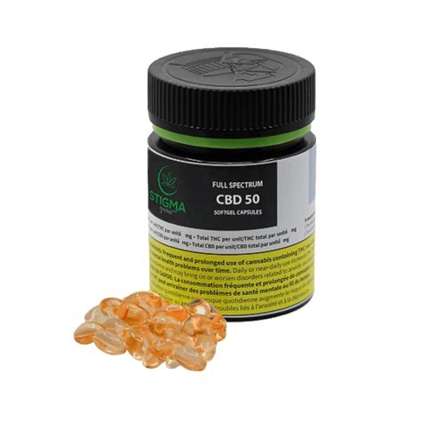 Stigma Grow Full Spectrum CBD 50 Softgels Capsules