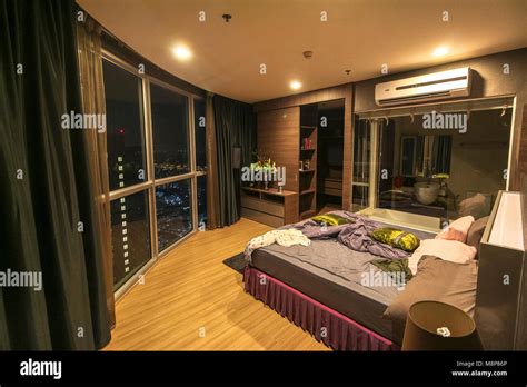 Bangkok Luxury Hotel Suite at night in Thailand Stock Photo - Alamy