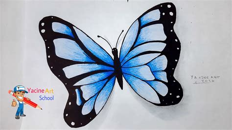 رسم فراشة جميلة Drawing Beautiful Moth Youtube