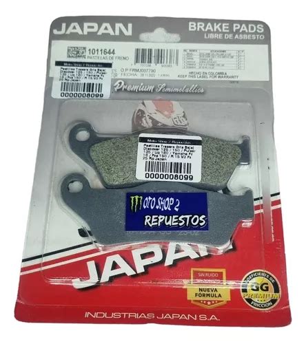 Pastillas Trasera Discover Pulsar Fz Fz R V Japan Mercadolibre