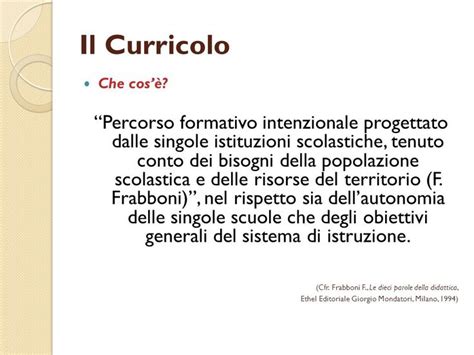 Corso Di Formazione Costruzione Del Curricolo Verticale Per