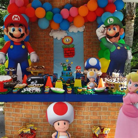 Pkelandia Decoración Temática De Mario Bros Cumpleaños De Issam Elias