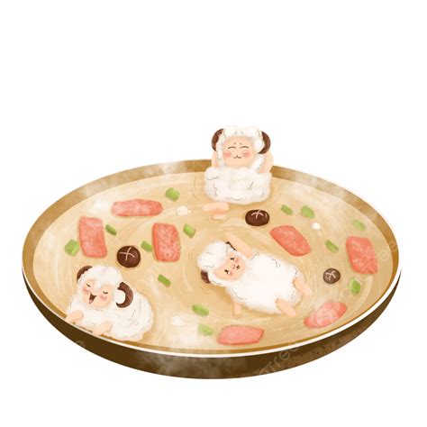 Mutton Soup White Transparent Creative Wind Lamb Bath Mutton Soup