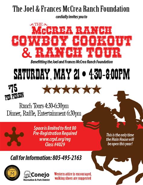 Cowboy Cook Out And Ranch Tour At Mccrea Ranch Conejo Recreation And