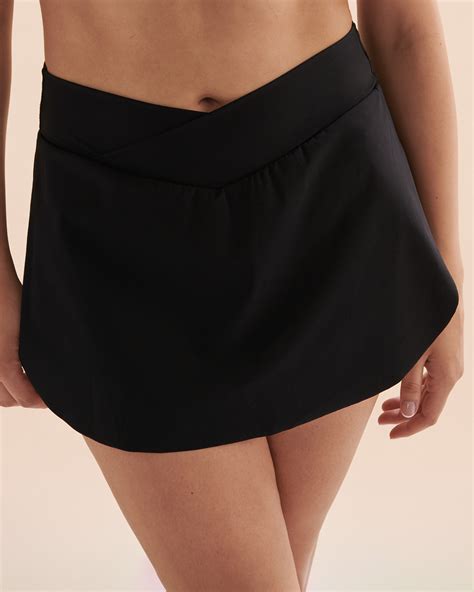 CHRISTINA Essential High Waist Skirt Bikini Bottom Black Bikini Village