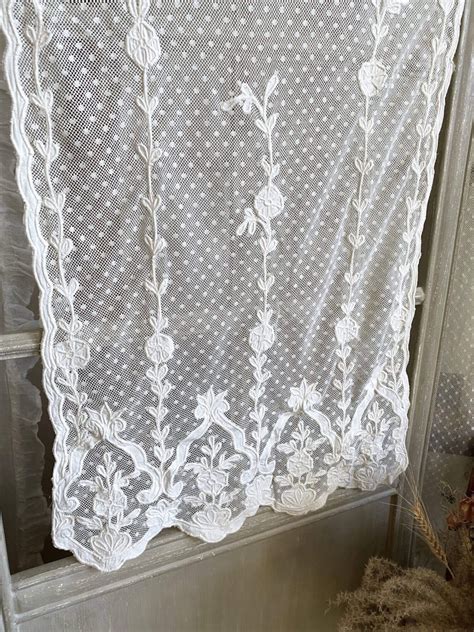 Brise Bise En Dentelle Shabby Chic Blanc Mariclo X Cm D Co D Lise