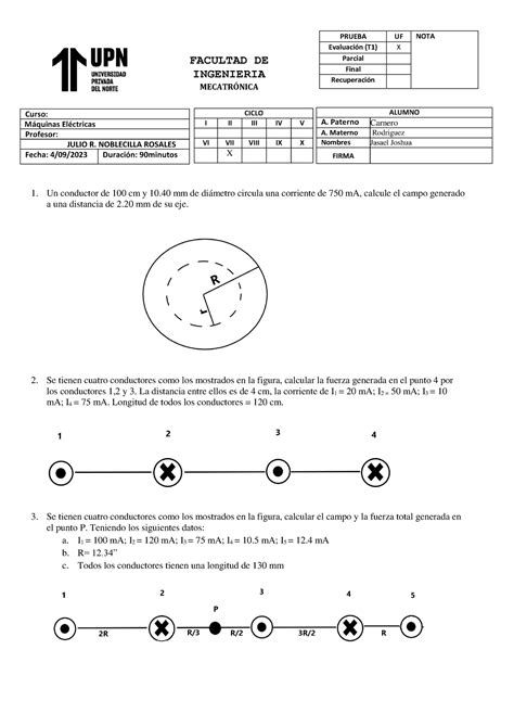 Evaluación T1 2 pdf carnero maquinas electricas FACULTAD DE