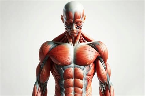 Premium Photo Human Anatomy Showing Body With Muscular System Visible