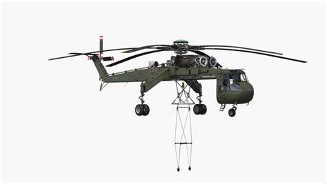 Modelo D Helic Ptero De Carga Pesada Sikorsky S Skycrane Green