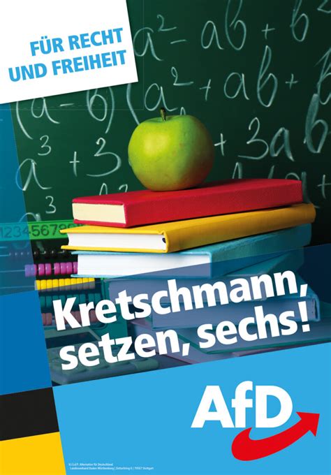 Landtagswahl Baden W Rttemberg Afd Plakat Design Tagebuch