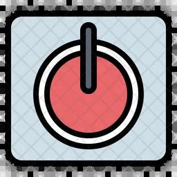 Start Button Icon - Download in Colored Outline Style