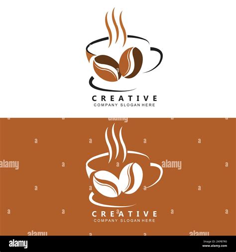 Logo Du Café Symbole De La Boisson à La Caféine Avec Couleur Marron Du