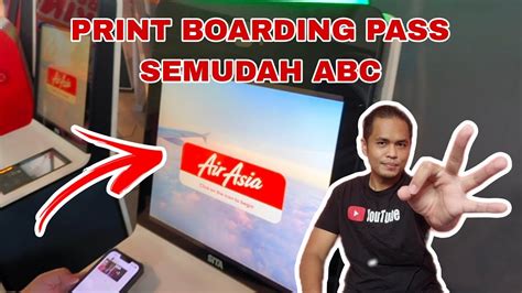 Print Boarding Pass Dan Tag Bagasi Airasia Di Airport Youtube