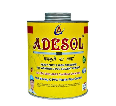 Adesol Cpvc Solvent Cement Adhesive Tin 500 Ml At Rs 500 In Ahmedabad