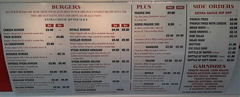 Menu at The Canadian Charcoal Pit fast food, Altrincham, 6 Church St