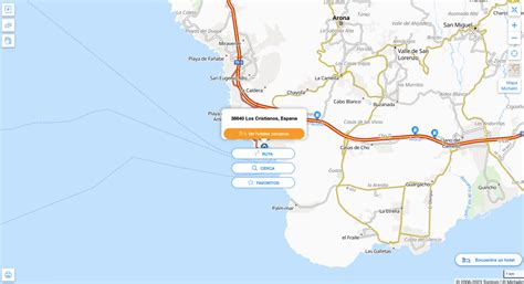 Interactive maps of Los Cristianos in South Tenerife 2024