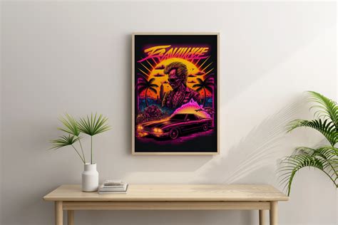 Synthwave Poster Retrowave Wall Art Vaporwave Decor 80s Nostalgia Gift ...