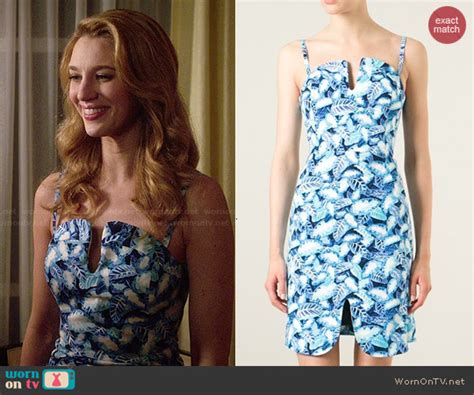 WornOnTV Petras Blue Leaf Print Dress On Jane The Virgin Yael