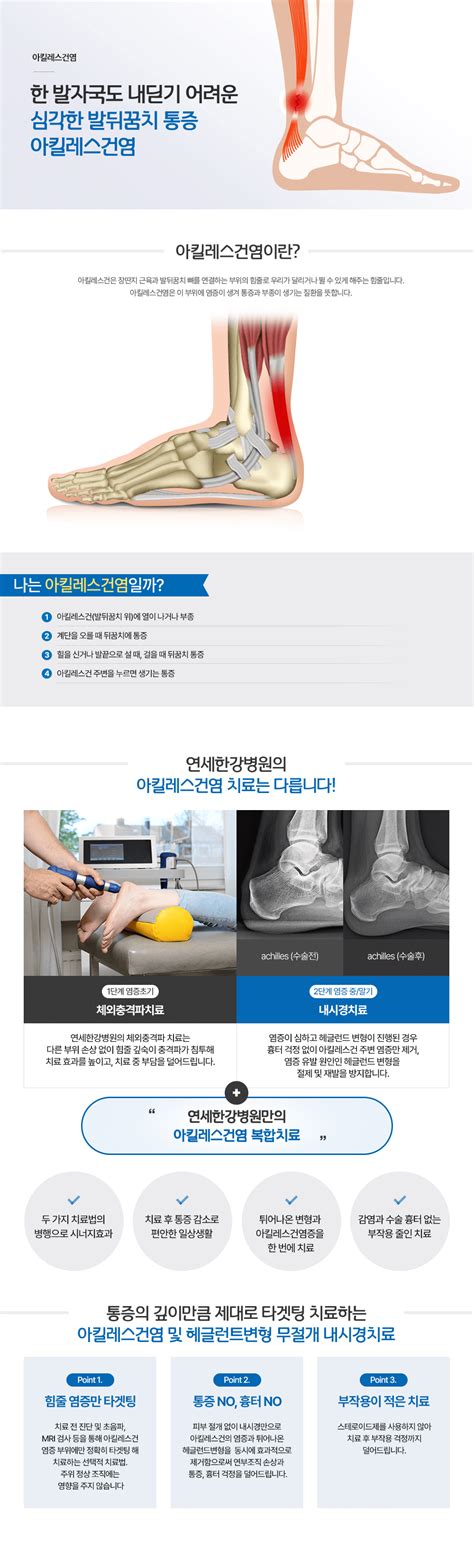 관절·척추·골절수술 연세한강병원 난치성 발발목 통증 아킬레스건염