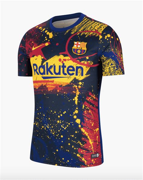 Le Fc Barcelone D Voile Un Nouveau Maillot Pr Match Tr S Original