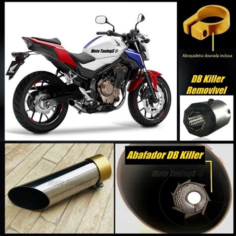 Ponteira Cb500f Cb500 F Cb500x Cb500r Inox Db Killer Frete grátis