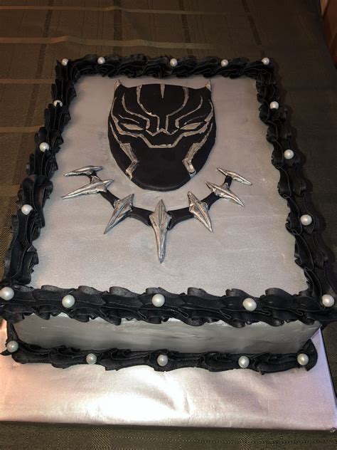 Black Panther Cake White Birthday Cakes Panthers Cake Superhero