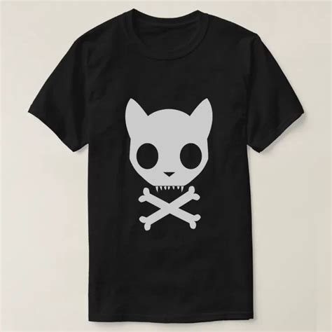 Cat Skull And Crossbones T Shirt Zazzle