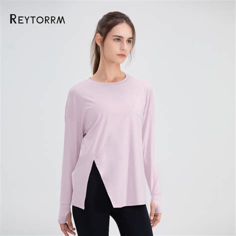 Jual Reytorrm Atasan Baju Kaos Olahraga Wanita Lengan Panjang Fitnes