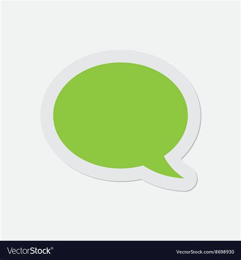 Simple green icon - speech bubble Royalty Free Vector Image