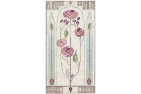 Derwentwater Designs Mackintosh Oriental Rose Cross Stitch Kit