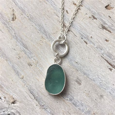 Sea Green Sea Glass Pendant Beachcomber Jewellery