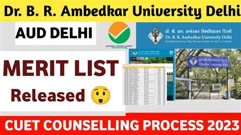 Dr Br Ambedkar University Delhi Merit List Cut Off Cuet Ug