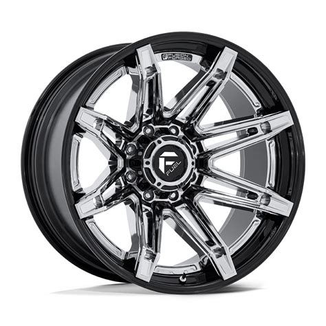 FUEL 1PC CHROME WITH GLOSS BLACK LIP 22X10 BOLTAGE 6X135 OFFSET 18