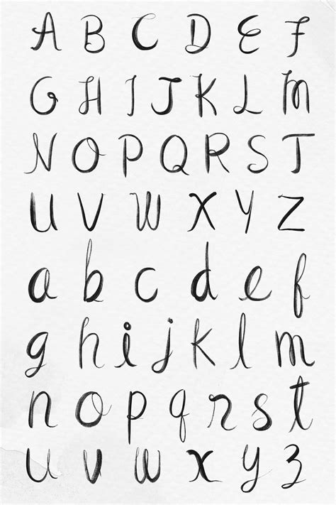 Cursive Alphabet Calligraphy Psd Set Free Psd Rawpixel