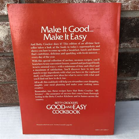 Betty Crocker S Good And Easy Cookbook 1978 Paperback 0307099121 Vintage Recipes 307099121 Ebay