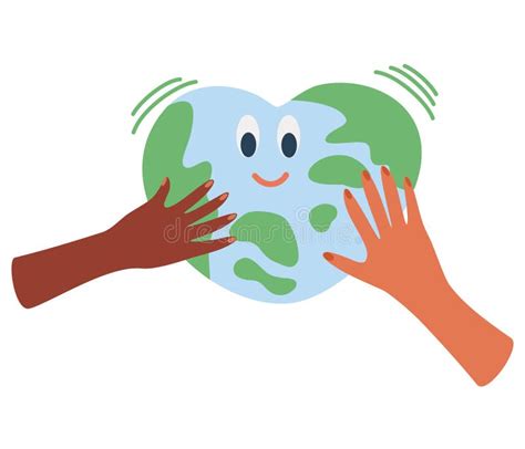 Save The Planet Different Hands Holding Globe Earth Earth Day