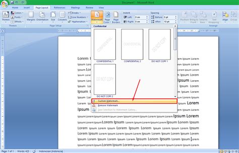 Cara Memberi Background Gambar Pada Lembar Ms Word Tutorial Ms Word